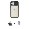 MARSİLYAN™- iPhone 11 Kılıf Vadi Çizgi - Siyah Joko Magic 5D Cam + Kamera Lens Koruma Cam - SF