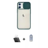 MARSİLYAN™- iPhone 11 Kılıf Vadi Çizgi - Siyah Joko Magic 5D Cam + Kamera Lens Koruma Cam - SF