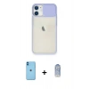 MARSİLYAN™- iPhone 11 Kılıf Vadi Çizgi - Siyah Joko Magic 5D Cam + Neon Fosforlu Kamera Lens - MI