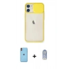 MARSİLYAN™- iPhone 11 Kılıf Vadi Çizgi - Siyah Joko Magic 5D Cam + Neon Fosforlu Kamera Lens - TU