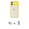 MARSİLYAN™- iPhone 11 Kılıf Vadi Çizgi - Siyah Joko Magic 5D Cam + Pers Alüminyum Kamera Lens - YL