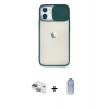MARSİLYAN™- iPhone 11 Kılıf Vadi Çizgi - Siyah Joko Magic 5D Cam + Pers Alüminyum Kamera Lens - YL