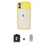 MARSİLYAN™- iPhone 11 Kılıf Vadi Çizgi - Siyah Joko Magic 5D Cam + PVD Metal Kamera Lens - SH