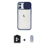 MARSİLYAN™- iPhone 11 Kılıf Vadi Çizgi - Siyah Joko Magic 5D Cam + PVD Metal Kamera Lens - YL