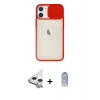MARSİLYAN™- iPhone 11 Kılıf Vadi Çizgi - Siyah Joko Magic 5D Cam + Raze Metal Kamera Lens - GS