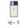 MARSİLYAN™- iPhone 11 Kılıf Vadi Çizgi - Siyah Joko Magic 5D Cam + Raze Metal Kamera Lens - GS