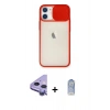 MARSİLYAN™- iPhone 11 Kılıf Vadi Çizgi - Siyah Joko Magic 5D Cam + Raze Metal Kamera Lens - MR