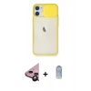 MARSİLYAN™- iPhone 11 Kılıf Vadi Çizgi - Siyah Joko Magic 5D Cam + Raze Metal Kamera Lens - SH