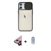 MARSİLYAN™- iPhone 11 Kılıf Vadi Çizgi - Siyah Joko Magic 5D Cam + Raze Metal Kamera Lens - SH