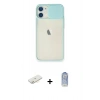 MARSİLYAN™- iPhone 11 Kılıf Vadi Çizgi - Siyah Joko Magic 5D Cam + Renkli Kamera Lens Koruma Cam - SI