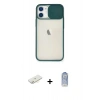 MARSİLYAN™- iPhone 11 Kılıf Vadi Çizgi - Siyah Joko Magic 5D Cam + Renkli Kamera Lens Koruma Cam - SI