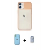 MARSİLYAN™- iPhone 11 Kılıf Vadi Çizgi - Siyah Joko Magic 5D Cam + Yeşil Neon Fosforlu Kamera Lens