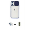 MARSİLYAN™- iPhone 11 Kılıf Vadi Çizgi - Siyah Joko Magic 5D Hayalet Cam + Pers Alüminyum Kamera Lens - GI