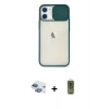 MARSİLYAN™- iPhone 11 Kılıf Vadi Çizgi - Siyah Joko Magic 5D Hayalet Cam + Pers Alüminyum Kamera Lens - GI