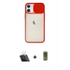 MARSİLYAN™- iPhone 11 Kılıf Vadi Çizgi - Siyah Joko Magic 5D Hayalet Cam + Kamera Lens Koruma Cam - SF