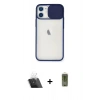 MARSİLYAN™- iPhone 11 Kılıf Vadi Çizgi - Siyah Joko Magic 5D Hayalet Cam + Kamera Lens Koruma Cam - SF