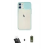MARSİLYAN™- iPhone 11 Kılıf Vadi Çizgi - Siyah Joko Magic 5D Hayalet Cam + Kamera Lens Koruma Cam - SF