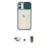 MARSİLYAN™- iPhone 11 Kılıf Vadi Çizgi - Siyah Joko Magic 5D Hayalet Cam + Pers Alüminyum Kamera Lens - LT
