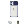 MARSİLYAN™- iPhone 11 Kılıf Vadi Çizgi - Siyah Joko Magic 5D Hayalet Cam + Pers Alüminyum Kamera Lens - LT