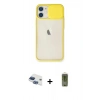 MARSİLYAN™- iPhone 11 Kılıf Vadi Çizgi - Siyah Joko Magic 5D Hayalet Cam + Pers Alüminyum Kamera Lens - LT