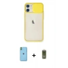 MARSİLYAN™- iPhone 11 Kılıf Vadi Çizgi - Siyah Joko Magic 5D Hayalet Cam + Neon Fosforlu Kamera Lens - YL