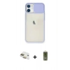MARSİLYAN™- iPhone 11 Kılıf Vadi Çizgi - Siyah Joko Magic 5D Hayalet Cam + Pers Alüminyum Kamera Lens - GD