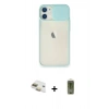 MARSİLYAN™- iPhone 11 Kılıf Vadi Çizgi - Siyah Joko Magic 5D Hayalet Cam + Pers Alüminyum Kamera Lens - GD