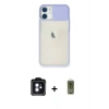 MARSİLYAN™- iPhone 11 Kılıf Vadi Çizgi - Siyah Joko Magic 5D Hayalet Cam + PVD Metal Kamera Lens - MI