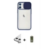 MARSİLYAN™- iPhone 11 Kılıf Vadi Çizgi - Siyah Joko Magic 5D Hayalet Cam + Raze Metal Kamera Lens - GS