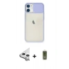 MARSİLYAN™- iPhone 11 Kılıf Vadi Çizgi - Siyah Joko Magic 5D Hayalet Cam + Raze Metal Kamera Lens - GS