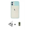 MARSİLYAN™- iPhone 11 Kılıf Vadi Çizgi - Siyah Joko Magic 5D Hayalet Cam + Raze Metal Kamera Lens - GS