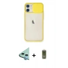 MARSİLYAN™- iPhone 11 Kılıf Vadi Çizgi - Siyah Joko Magic 5D Hayalet Cam + Raze Metal Kamera Lens - MI