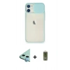 MARSİLYAN™- iPhone 11 Kılıf Vadi Çizgi - Siyah Joko Magic 5D Hayalet Cam + Raze Metal Kamera Lens - MI