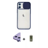 MARSİLYAN™- iPhone 11 Kılıf Vadi Çizgi - Siyah Joko Magic 5D Hayalet Cam + Raze Metal Kamera Lens - MR