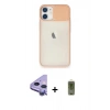 MARSİLYAN™- iPhone 11 Kılıf Vadi Çizgi - Siyah Joko Magic 5D Hayalet Cam + Raze Metal Kamera Lens - MR