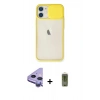 MARSİLYAN™- iPhone 11 Kılıf Vadi Çizgi - Siyah Joko Magic 5D Hayalet Cam + Raze Metal Kamera Lens - MR