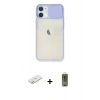 MARSİLYAN™- iPhone 11 Kılıf Vadi Çizgi - Siyah Joko Magic 5D Hayalet Cam + Renkli Kamera Lens Koruma Cam - SI