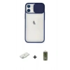 MARSİLYAN™- iPhone 11 Kılıf Vadi Çizgi - Siyah Joko Magic 5D Hayalet Cam + Renkli Kamera Lens Koruma Cam - SI