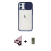 MARSİLYAN™- iPhone 11 Kılıf Vadi Çizgi - Siyah Joko Magic 5D Hayalet Cam + Siyah Raze Metal Kamera Lens