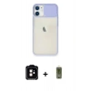 MARSİLYAN™- iPhone 11 Kılıf Vadi Çizgi - Siyah Joko Magic 5D Hayalet Cam + PVD Metal Kamera Lens - TU