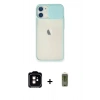MARSİLYAN™- iPhone 11 Kılıf Vadi Çizgi - Siyah Joko Magic 5D Hayalet Cam + PVD Metal Kamera Lens - TU