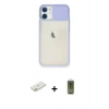 MARSİLYAN™- iPhone 11 Kılıf Vadi Çizgi - Siyah Joko Magic 5D Hayalet Cam + Renkli Kamera Lens Koruma Cam - TU