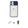 MARSİLYAN™- iPhone 11 Kılıf Vadi Çizgi - Siyah Joko Magic 5D Hayalet Cam + Renkli Kamera Lens Koruma Cam - TU