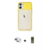 MARSİLYAN™- iPhone 11 Kılıf Vadi Çizgi - Siyah Joko Magic 5D Hayalet Cam + Pers Alüminyum Kamera Lens - YL