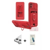 MARSİLYAN™- iPhone 11 Kılıf Vadi Form Prime - Şeffaf Pasifik Cam Ekran Koruyucu + Raze Metal Kamera Lens - GS