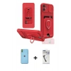MARSİLYAN™- iPhone 11 Kılıf Vadi Form Prime - Şeffaf Uv Polymer Nano Ekran Koruyucu + Yeşil Neon Fosforlu Kamera Lens