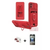 MARSİLYAN™- iPhone 11 Kılıf Vadi Form Prime - Siyah 34D Hayalet Izgaralı Cam + Pers Alüminyum Kamera Lens - KI