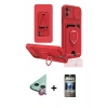 MARSİLYAN™- iPhone 11 Kılıf Vadi Form Prime - Siyah 34D Hayalet Izgaralı Cam + Raze Metal Kamera Lens - KI