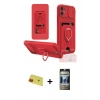MARSİLYAN™- iPhone 11 Kılıf Vadi Form Prime - Siyah 34D Hayalet Izgaralı Cam + Rainbow Kamera Lens Koruma Cam - KI