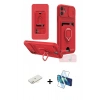 MARSİLYAN™- iPhone 11 Kılıf Vadi Form Prime - Siyah 3D Antistatik Cam Ekran Koruyucu + Renkli Kamera Lens Koruma Cam - SI